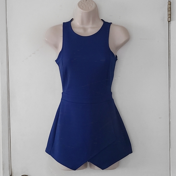 Blue Skort Romper - Picture 1 of 9